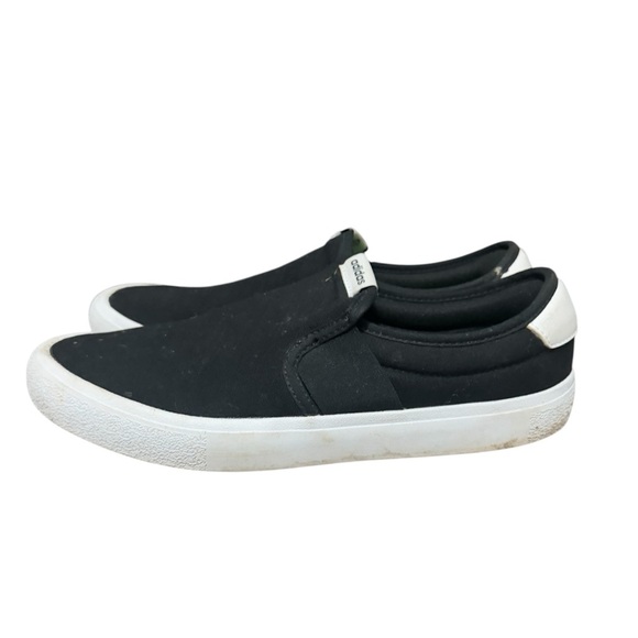 Adidas Black and White Slip-On Shoes comfortable athleisure sneakers - Picture 5 of 9